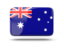 Australia. Rectangular icon with shadow. Download icon.