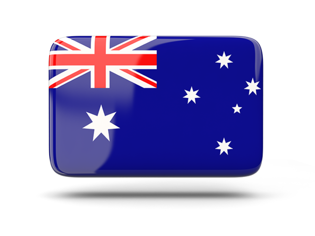 Rectangular icon with shadow. Download flag icon of Australia at PNG format