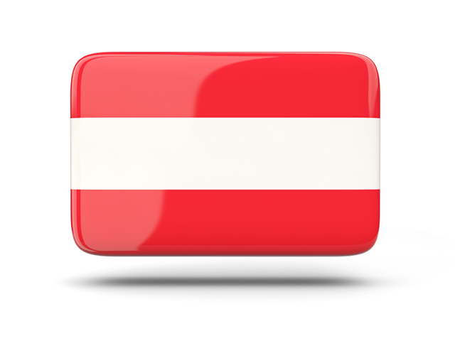 Rectangular icon with shadow. Download flag icon of Austria at PNG format