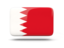 Bahrain. Rectangular icon with shadow. Download icon.
