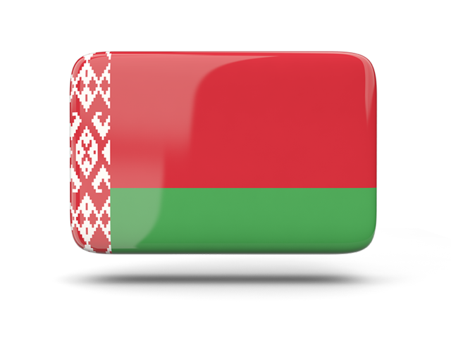 Rectangular icon with shadow. Download flag icon of Belarus at PNG format