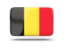 Belgium. Rectangular icon with shadow. Download icon.