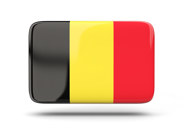 Rectangular icon with shadow. Download flag icon of Belgium at PNG format