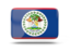 Belize. Rectangular icon with shadow. Download icon.