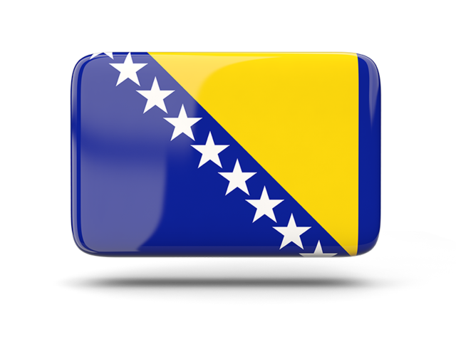 Rectangular icon with shadow. Download flag icon of Bosnia and Herzegovina at PNG format