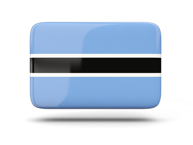 Rectangular icon with shadow. Download flag icon of Botswana at PNG format