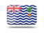 British Indian Ocean Territory. Rectangular icon with shadow. Download icon.