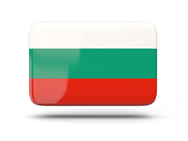 Rectangular icon with shadow. Download flag icon of Bulgaria at PNG format