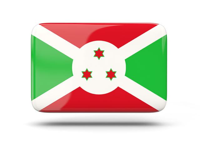 Прямоугольная иконка с тенью. Скачать флаг. Бурунди