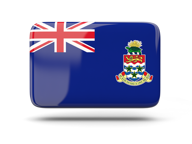 Rectangular icon with shadow. Download flag icon of Cayman Islands at PNG format