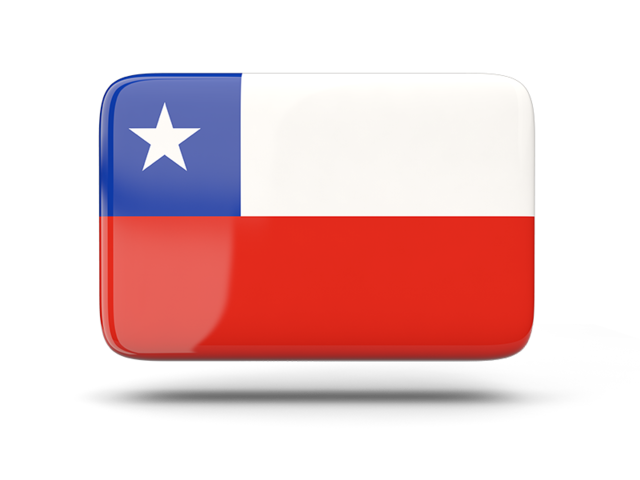 Rectangular icon with shadow. Download flag icon of Chile at PNG format