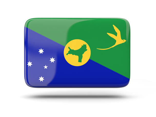 Rectangular icon with shadow. Download flag icon of Christmas Island at PNG format
