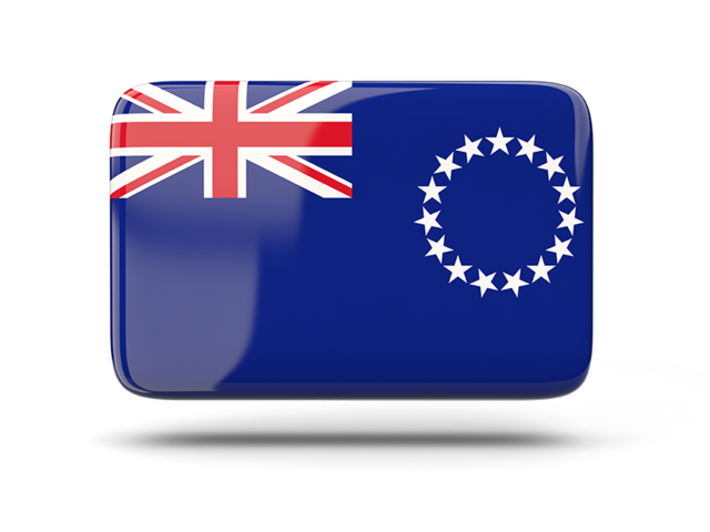 Rectangular icon with shadow. Download flag icon of Cook Islands at PNG format