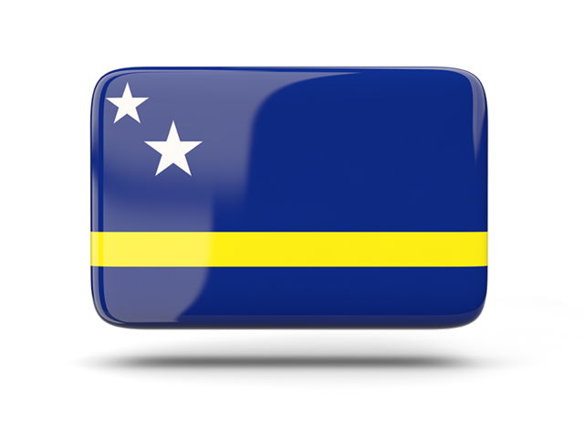 Rectangular icon with shadow. Download flag icon of Curacao at PNG format