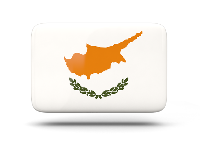 Прямоугольная иконка с тенью. Скачать флаг. Кипр