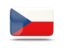 Czech Republic. Rectangular icon with shadow. Download icon.