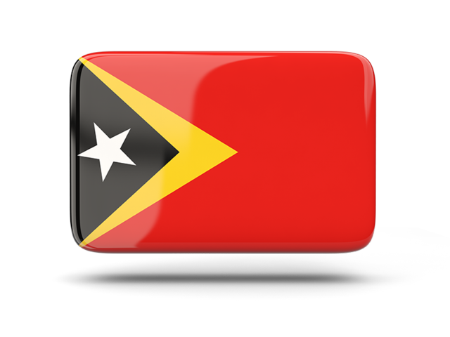 Прямоугольная иконка с тенью. Скачать флаг. Восточный Тимор