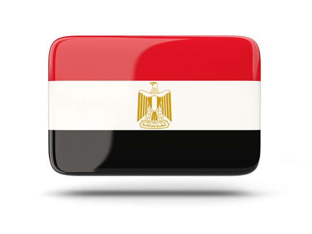 Rectangular icon with shadow. Download flag icon of Egypt at PNG format