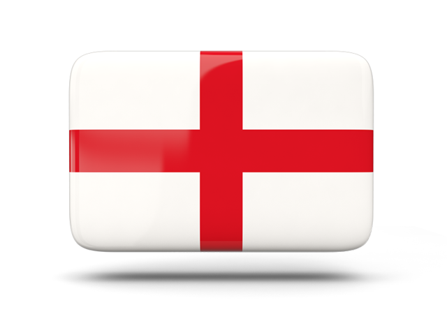 Прямоугольная иконка с тенью. Скачать флаг. Англия
