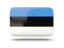 Estonia. Rectangular icon with shadow. Download icon.