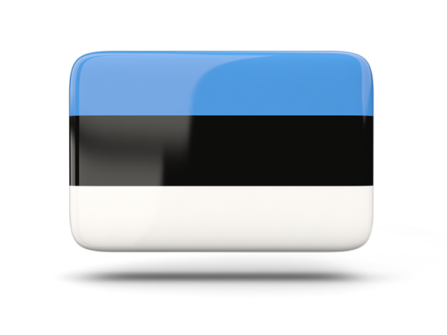 Rectangular icon with shadow. Download flag icon of Estonia at PNG format