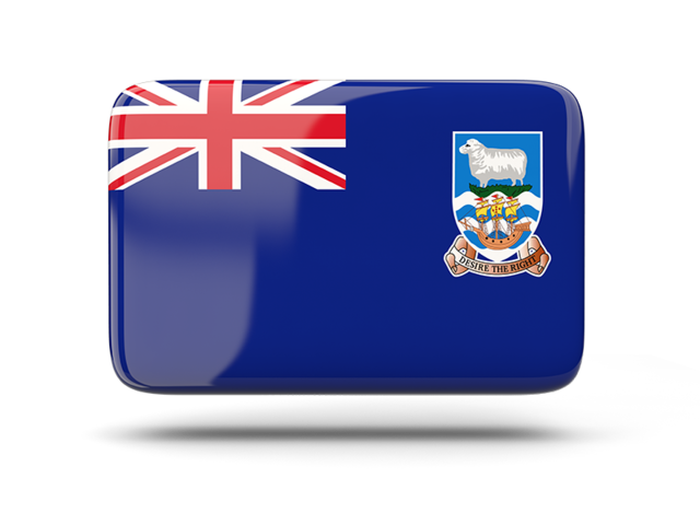 Rectangular icon with shadow. Download flag icon of Falkland Islands at PNG format
