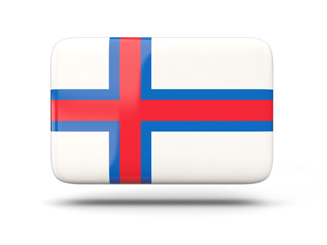 Rectangular icon with shadow. Download flag icon of Faroe Islands at PNG format