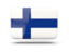 Finland. Rectangular icon with shadow. Download icon.