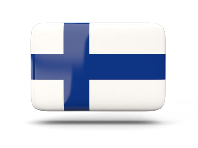 Rectangular icon with shadow. Download flag icon of Finland at PNG format