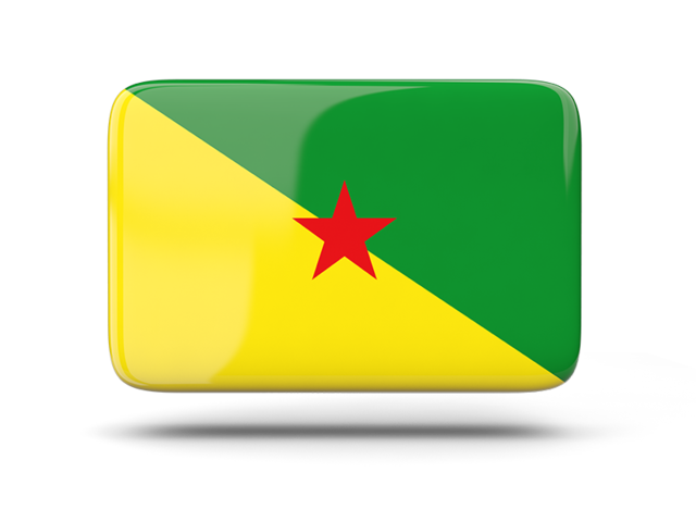 Rectangular icon with shadow. Download flag icon of French Guiana at PNG format