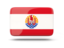 French Polynesia. Rectangular icon with shadow. Download icon.