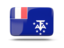 French Southern and Antarctic Lands. Rectangular icon with shadow. Download icon.