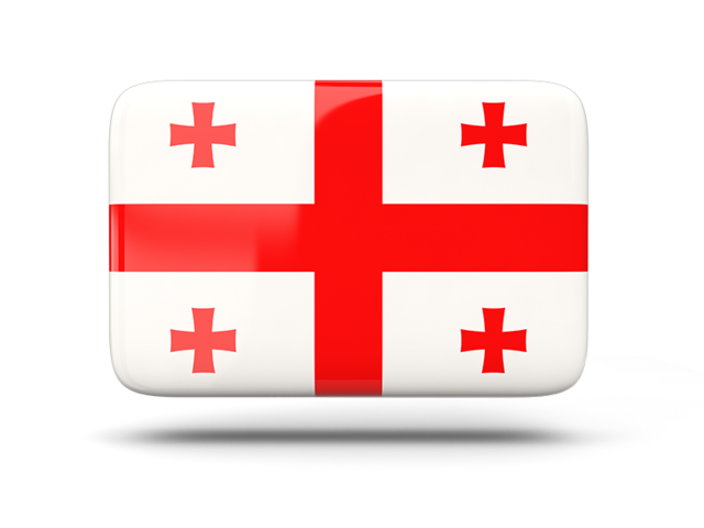 Rectangular icon with shadow. Download flag icon of Georgia at PNG format