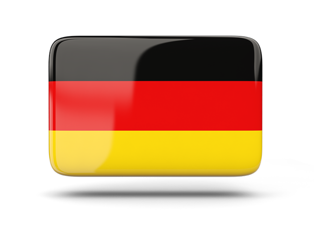 Rectangular icon with shadow. Download flag icon of Germany at PNG format