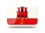 Gibraltar. Rectangular icon with shadow. Download icon.