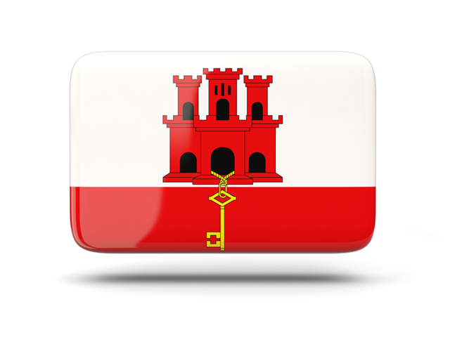 Rectangular icon with shadow. Download flag icon of Gibraltar at PNG format