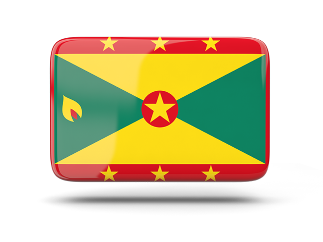 Прямоугольная иконка с тенью. Скачать флаг. Гренада