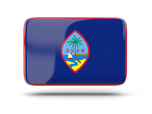 Rectangular icon with shadow. Download flag icon of Guam at PNG format