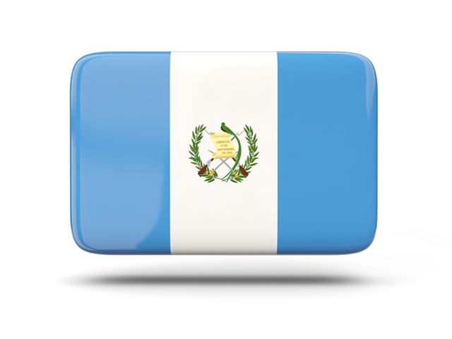 Прямоугольная иконка с тенью. Скачать флаг. Гватемала