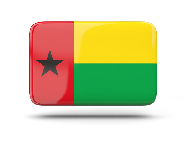 Rectangular icon with shadow. Download flag icon of Guinea-Bissau at PNG format