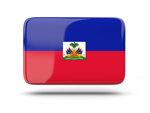 Rectangular icon with shadow. Download flag icon of Haiti at PNG format