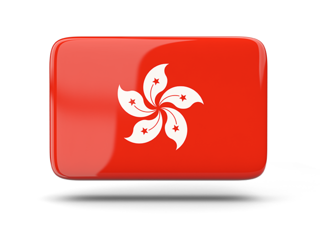 Rectangular icon with shadow. Download flag icon of Hong Kong at PNG format