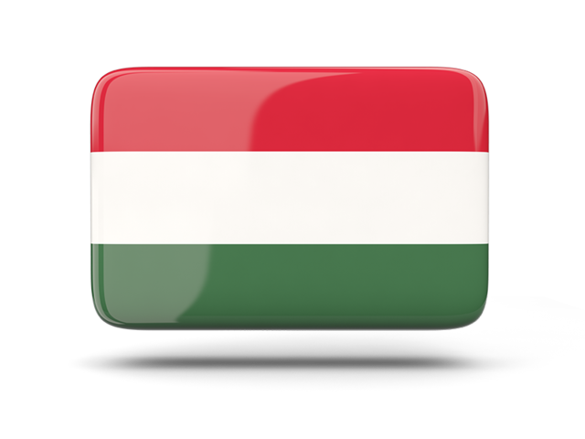 Прямоугольная иконка с тенью. Скачать флаг. Венгрия