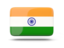 India. Rectangular icon with shadow. Download icon.