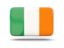 Ireland. Rectangular icon with shadow. Download icon.