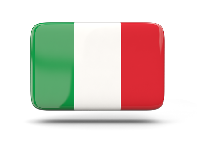 Rectangular icon with shadow. Download flag icon of Italy at PNG format
