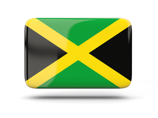 Прямоугольная иконка с тенью. Скачать флаг. Ямайка
