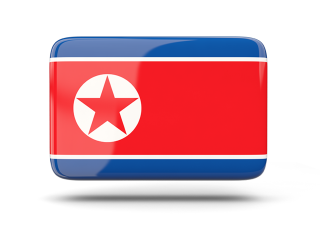 Rectangular icon with shadow. Download flag icon of North Korea at PNG format