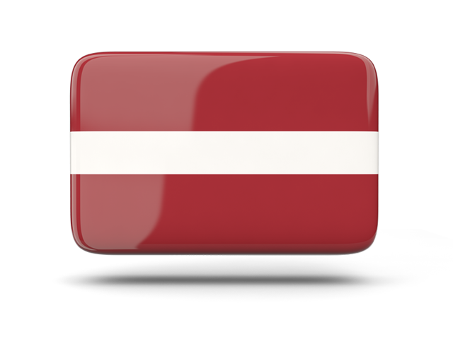 Rectangular icon with shadow. Download flag icon of Latvia at PNG format