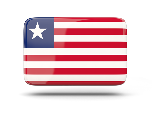 Прямоугольная иконка с тенью. Скачать флаг. Либерия